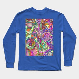 Very Pink Doodle Long Sleeve T-Shirt